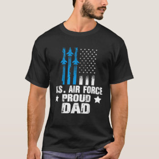 Proud Dad US Airforce Military Veterans Family Mat T-Shirt
