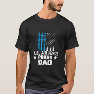 Proud Dad US Airforce Military Veterans Family Mat T-Shirt
