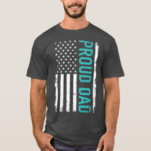 Proud dad US american  gift for fathers day T-Shirt
