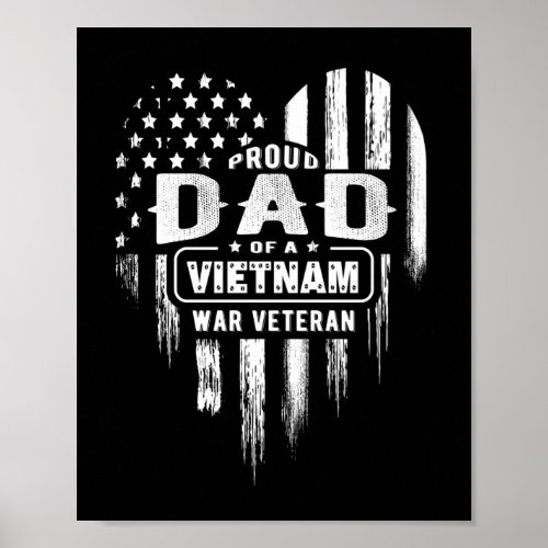 Proud Dad Vietnam Vet Son Veterans Day Poster