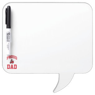 Proud Dad with Matador on Black Dry Erase Board