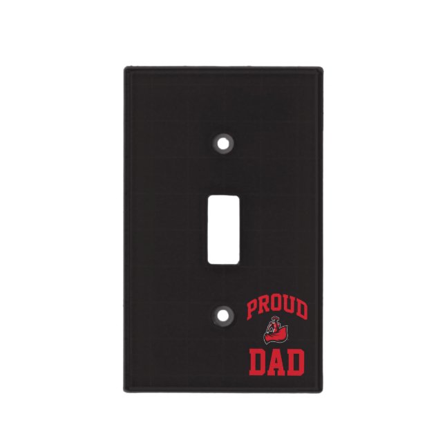 Proud Dad with Matador on Black Light Switch Cover (Front)