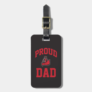 Proud Dad with Matador on Black Luggage Tag