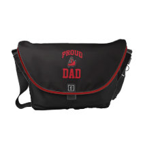 Proud Dad with Matador on Black Messenger Bag