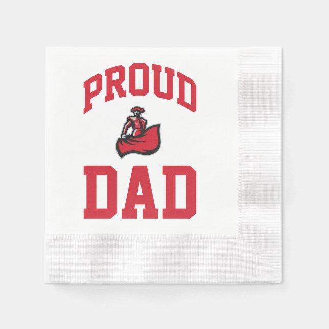 Proud Dad with Matador on Black Napkins (Front)