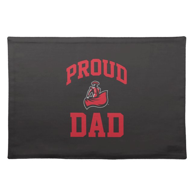 Proud Dad with Matador on Black Placemat (Front)