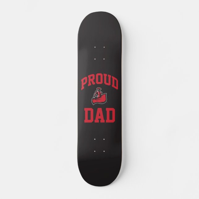 Proud Dad with Matador on Black Skateboard Deck (Front)