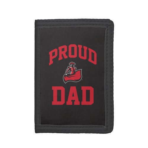 Proud Dad with Matador on Black Trifold Wallet