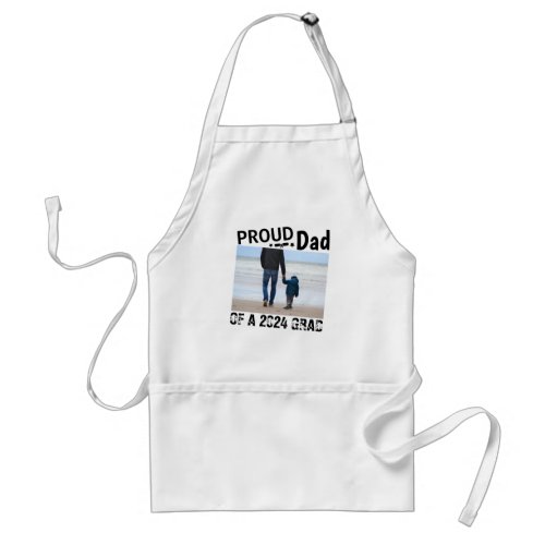 proud daddy of a class personalized modern adult apron