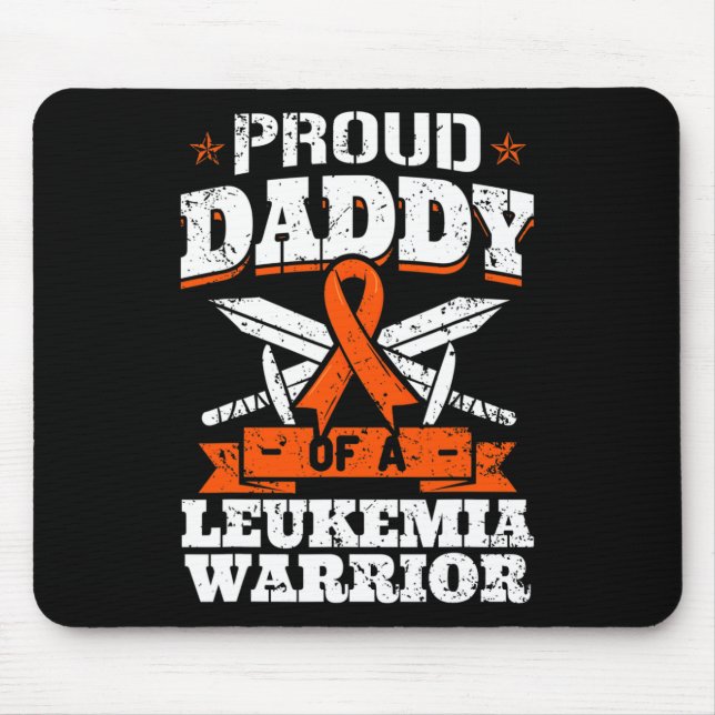 Proud Daddy Of A Leukemia Warrior Dad Awareness Bl Mouse Pad (Front)