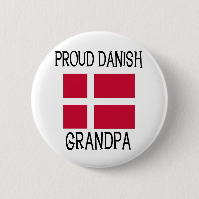 Proud Danish Grandpa Pinback Button (Front)