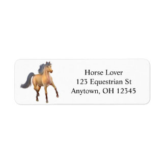 Proud Dappled Bay Horse Label
