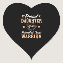 Proud Daughter Endometrial Uterine Cancer Warrior Heart Sticker