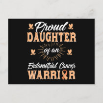 Proud Daughter Endometrial Uterine Cancer Warrior Postcard
