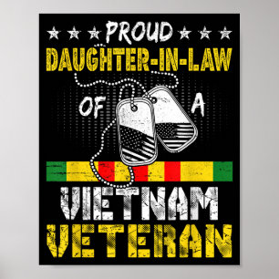 Proud Daughter In Law Of A Vietnam Veteran Fathers Poster