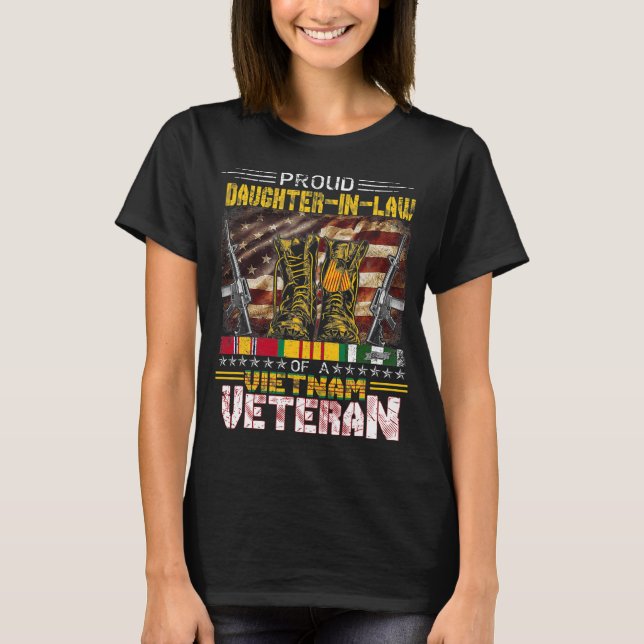 Proud Daughter-In-Law Of A Vietnam Veteran T-Shirt (Front)