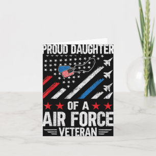 Proud Daughter Of A Air Force Veteran Daughter Vet Card