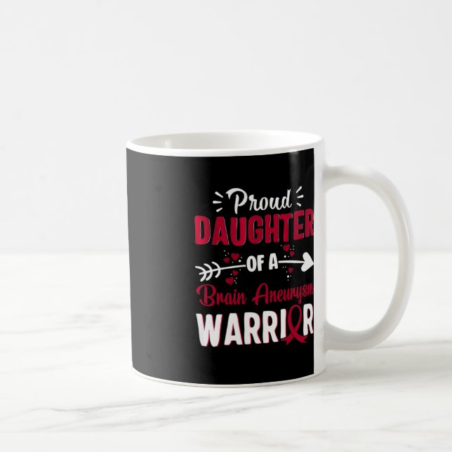Proud Daughter Of A Brain Aneurysm Warrior Burgund Coffee Mug (Right)