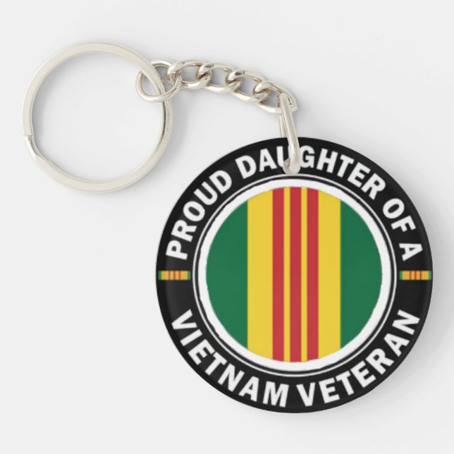Proud Daughter of a Vietnam Vet Key Chain (Front)