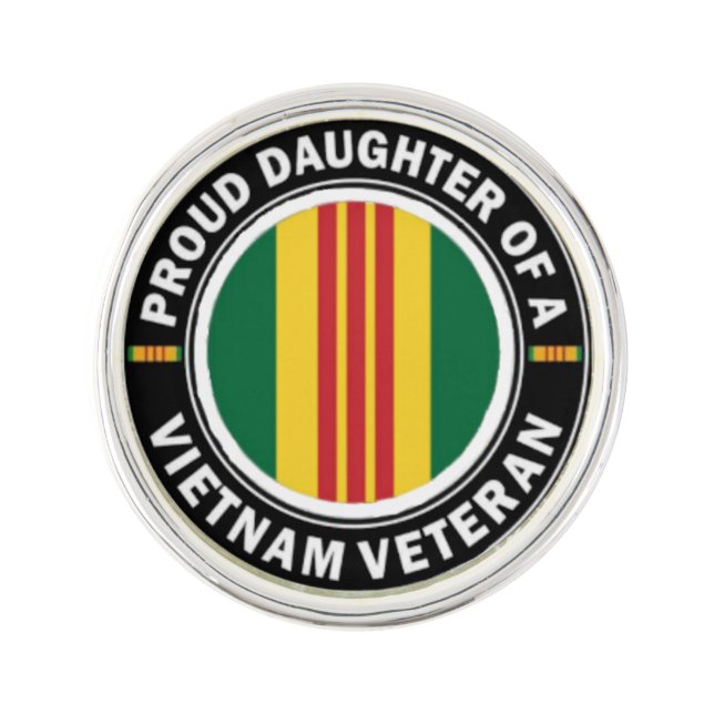Proud Daughter of a Vietnam Veteran Lapel Pin (Front)