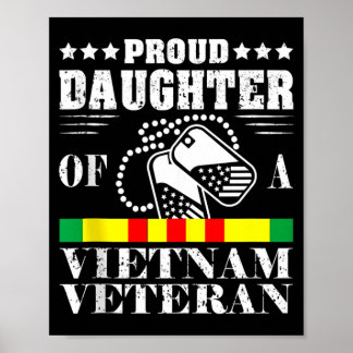 Proud daughter of a vietnam veteran memorial day P Poster