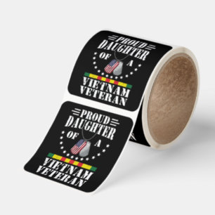 Proud Daughter Of A Vietnam Veteran Patriotic Gift Square Sticker