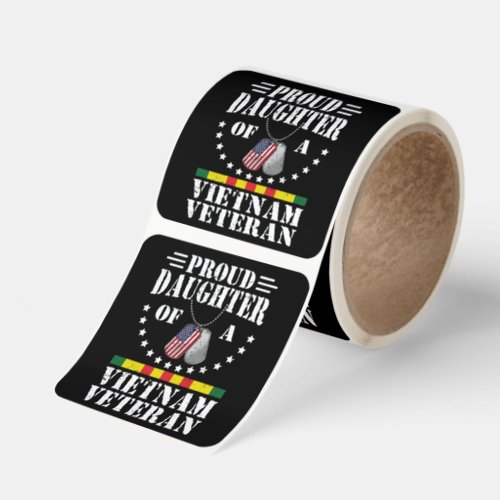 Proud Daughter Of A Vietnam Veteran Patriotic Gift Square Sticker
