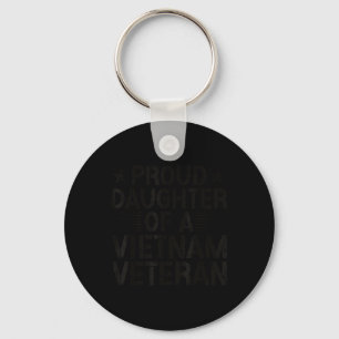 Proud Daughter Of A Vietnam Veteran Vintage Design Keychain