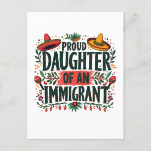 Proud Daughter of an Immigrant Mexican Invitation Postcard
