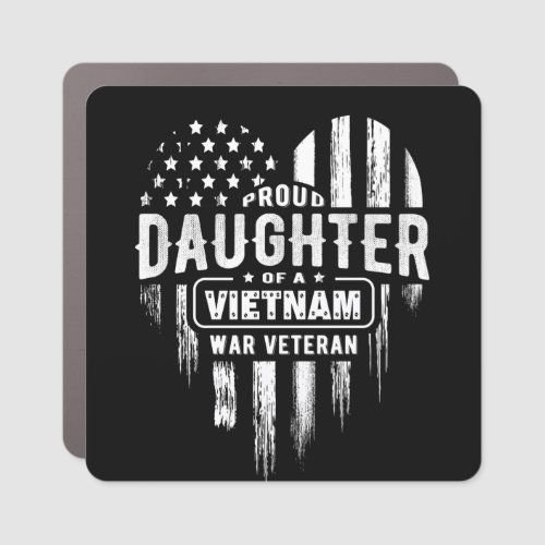 Proud Daughter Vietnam Vet Dad Car Magnet