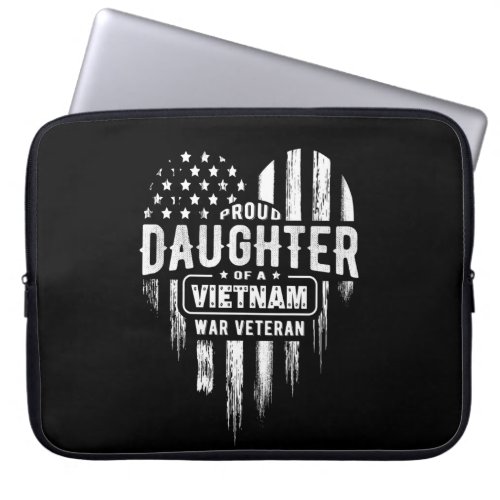 Proud Daughter Vietnam Vet Dad Laptop Sleeve