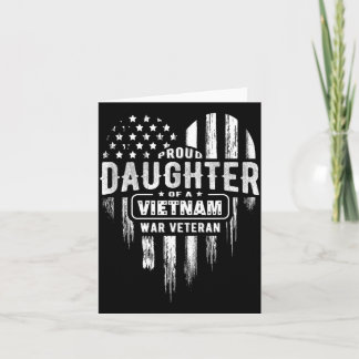 Proud Daughter Vietnam Vet Dad Veterans Day Card