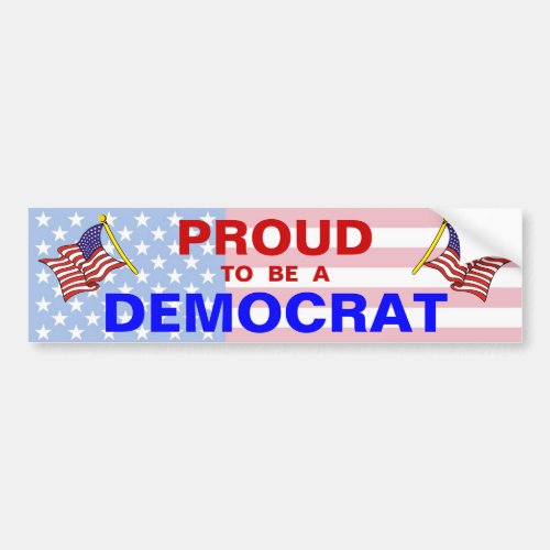 PROUD DEMOCRAT BUMPER STICKER