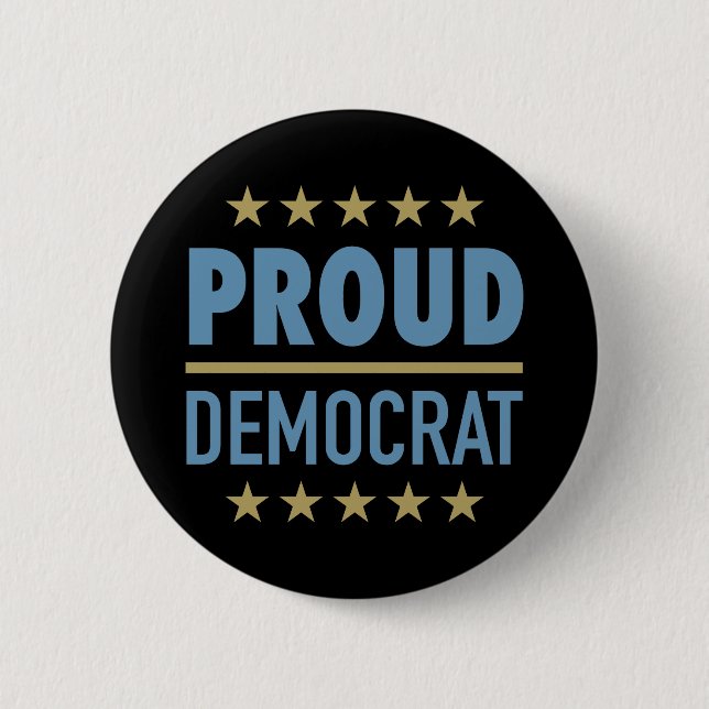 Proud Democrat Button (Front)