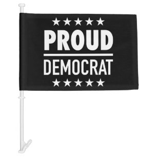 Proud Democrat Car Flag