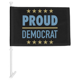 Proud Democrat Car Flag