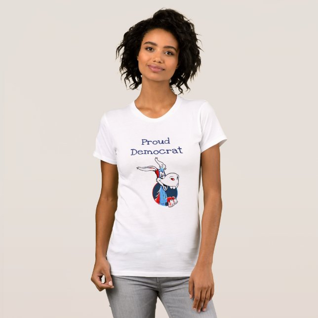 Proud Democrat Donkey Political Shirt (Front Full)