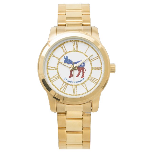 Proud Democrat Personalize Watch (Front)