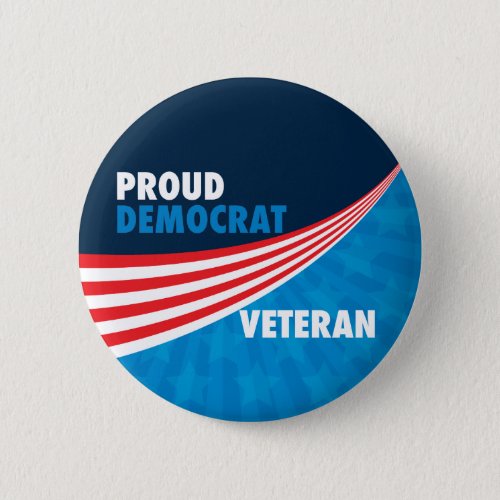 Proud Democrat Veteran Button