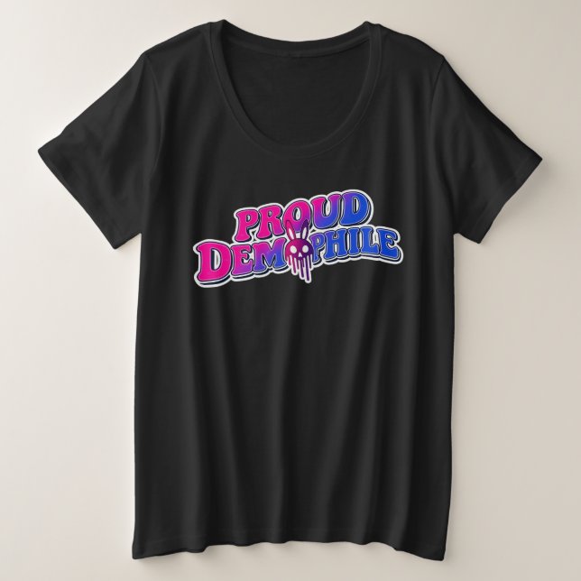 Proud Demophile Plus Size T-Shirt (Design Front)
