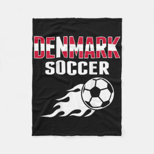 Proud Denmark Soccer Lovers Jersey - Danish Footby Fleece Blanket
