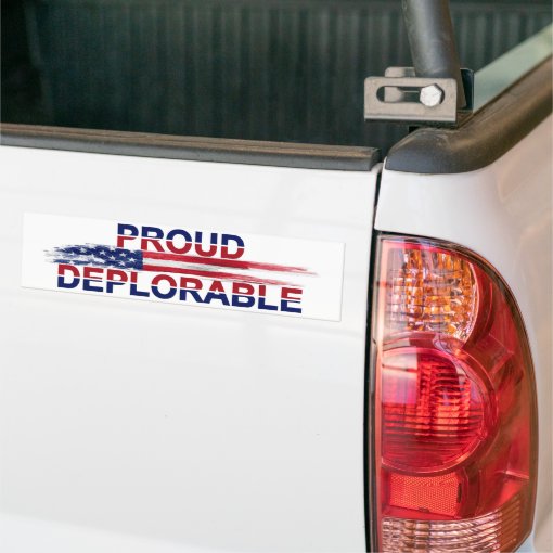 Proud Deplorable Bumper Sticker | Zazzle