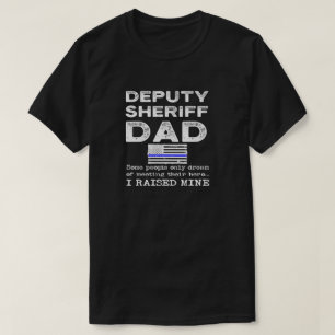 Proud Deputy Sheriff Dad Father Thin Blue Line Ame T-Shirt