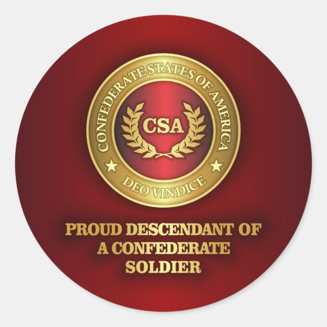 Proud Descendant Classic Round Sticker (Front)