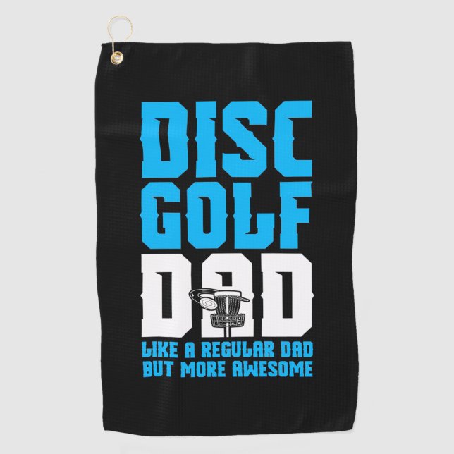Proud Disc Golf Dad Golf Towel (Front)
