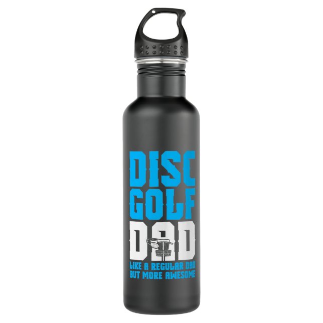 Proud Disc Golf Dad Stainless Steel Water Bottle (Front)