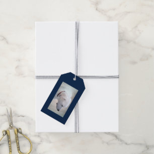 Proud Dog Dad Cute White Labrador Mix Dog Profile Gift Tags