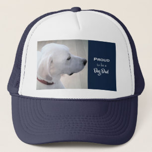 Proud Dog Dad Cute White Labrador Mix Dog Profile Trucker Hat