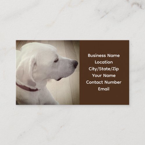 Proud Dog Dad Dark Brown Business Card