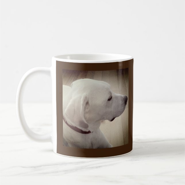 Proud Dog Dad Dark Brown Coffee Mug (Left)
